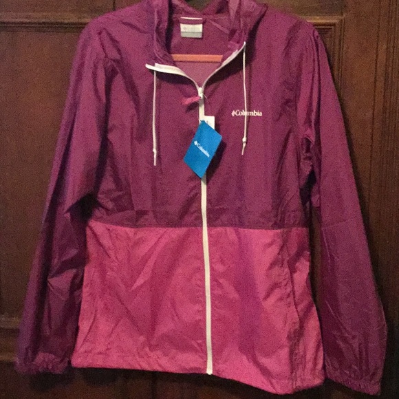 columbia pink windbreaker